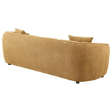 Aleisha Chenille Upholstered Sofa Mustard Yellow - 503061