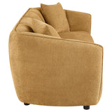 Aleisha Chenille Upholstered Sofa Mustard Yellow - 503061