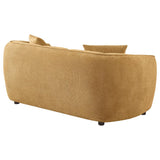 Aleisha Chenille Upholstered Loveseat Mustard Yellow - 503062