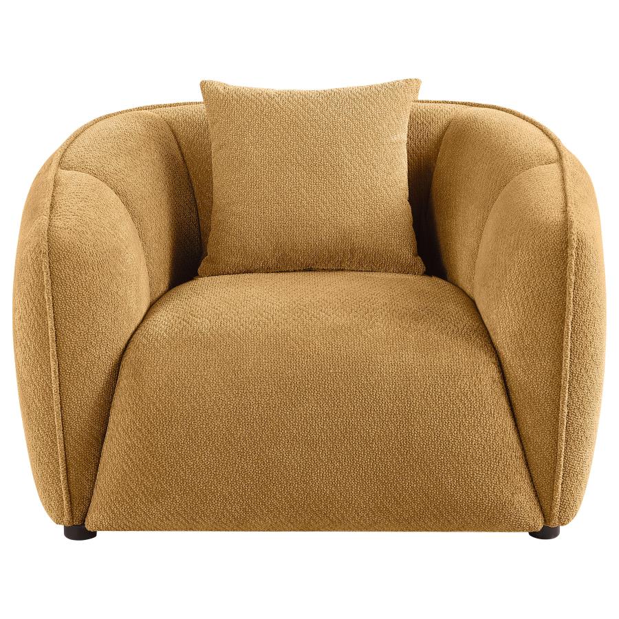 Aleisha Chenille Upholstered Accent Chair Mustard Yellow - 503063