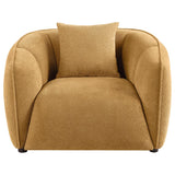 Aleisha Chenille Upholstered Accent Chair Mustard Yellow - 503063