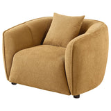 Aleisha Chenille Upholstered Accent Chair Mustard Yellow - 503063