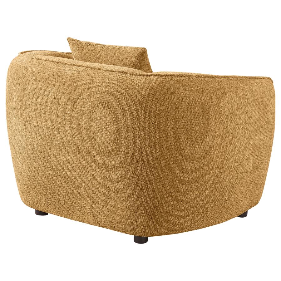 Aleisha Chenille Upholstered Accent Chair Mustard Yellow - 503063