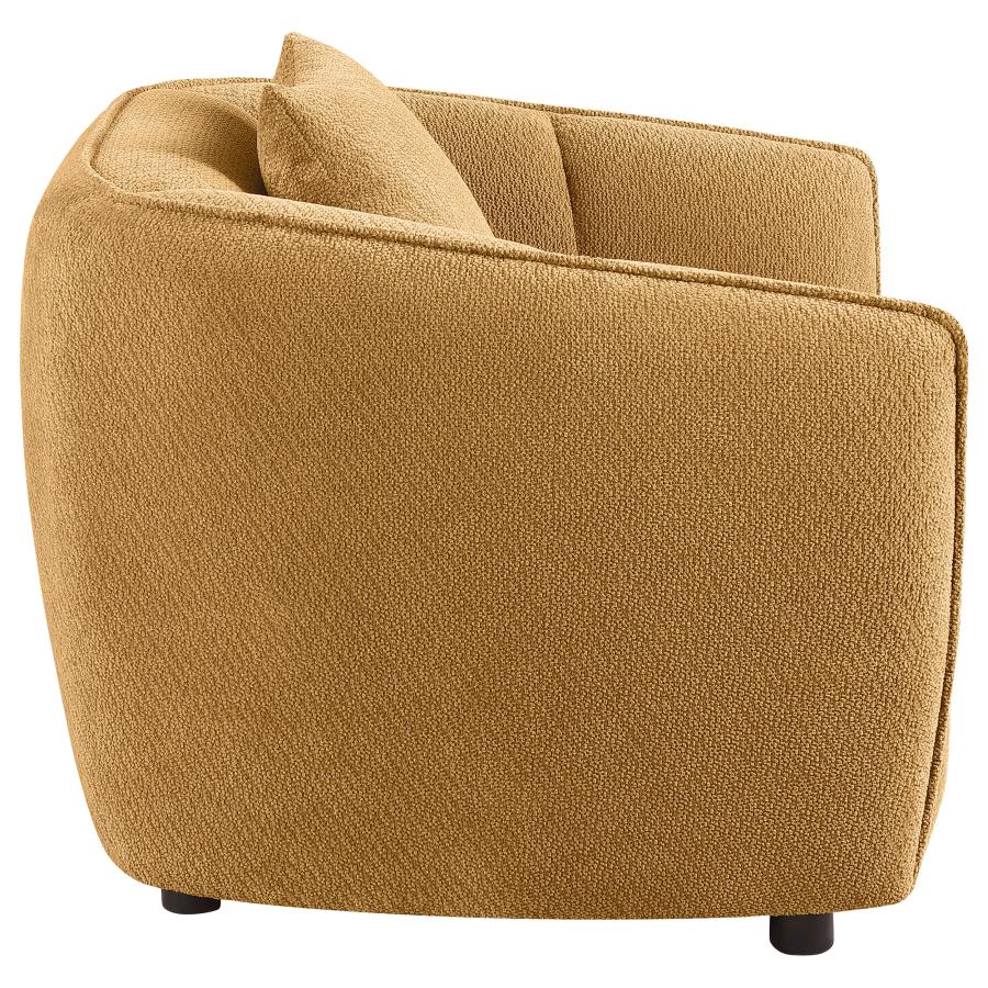 Aleisha Chenille Upholstered Accent Chair Mustard Yellow - 503063