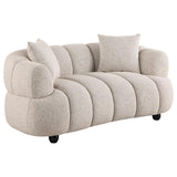 Whitney 2-Piece Contemporary Channel Tufted Boucle Sofa Set Pebble - 503721-S2