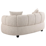 Whitney 2-Piece Contemporary Channel Tufted Boucle Sofa Set Pebble - 503721-S2