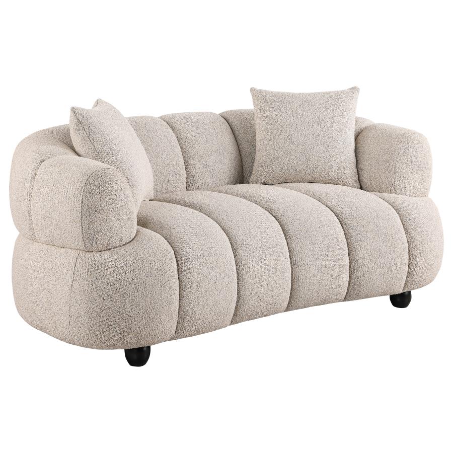 Whitney Contemporary Channel Tufted Boucle Upholstered Sofa Set - 503721-S3