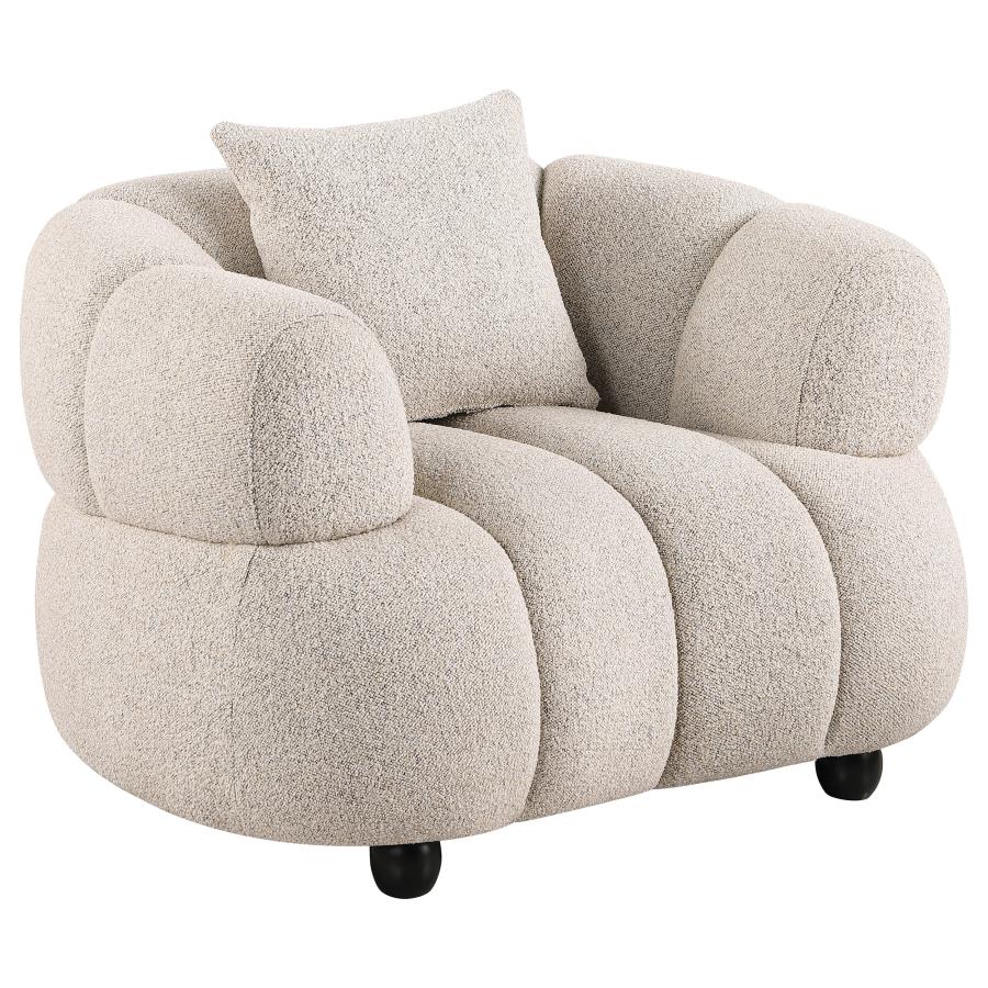 Whitney Contemporary Channel Tufted Boucle Upholstered Sofa Set - 503721-S3