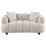 Whitney Contemporary Channel Tufted Boucle Upholstered Loveseat - 503722