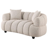 Whitney Contemporary Channel Tufted Boucle Upholstered Loveseat - 503722