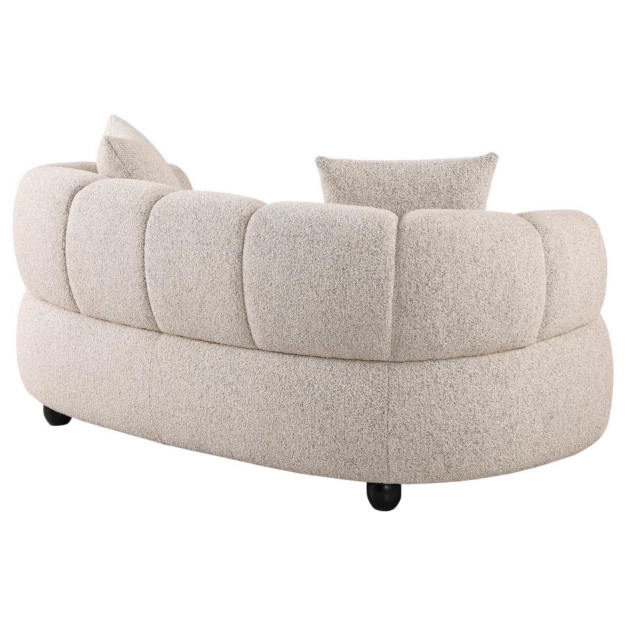 Whitney Contemporary Channel Tufted Boucle Upholstered Loveseat - 503722