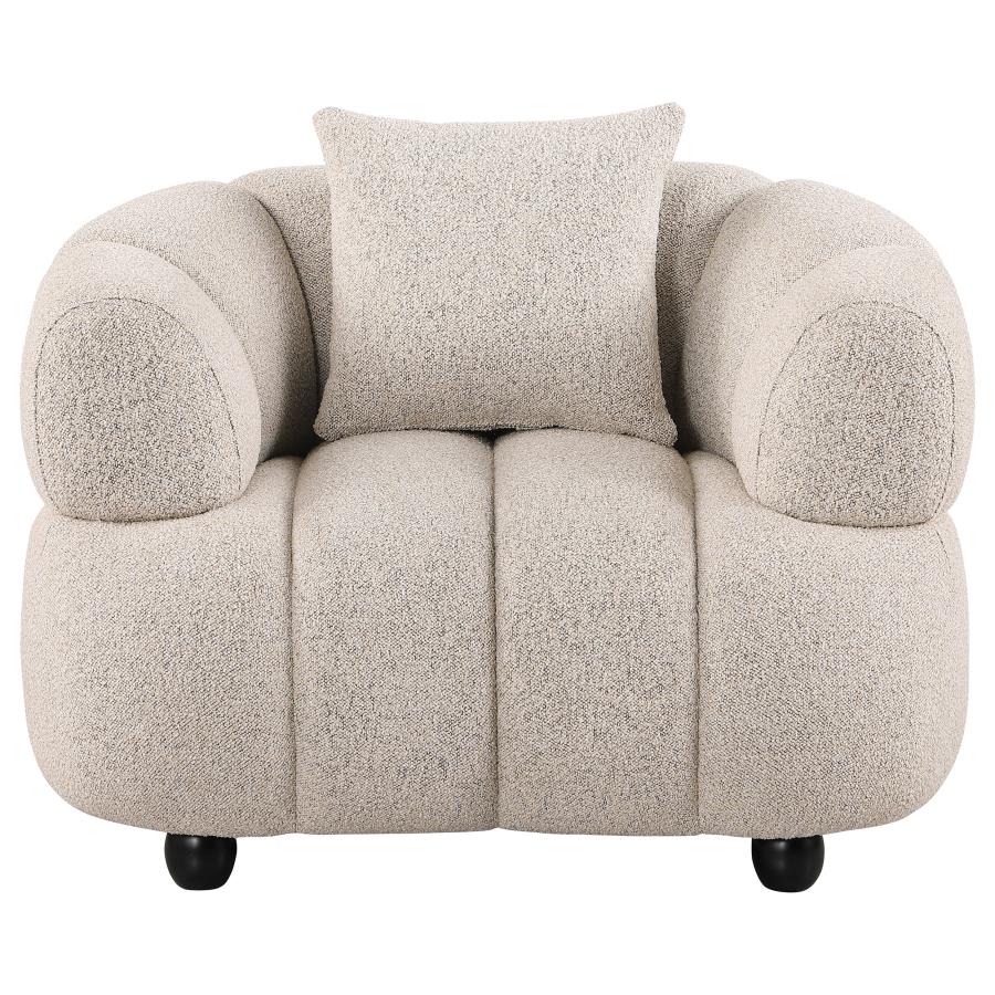 Whitney Contemporary Channel Tufted Boucle Upholstered Accent Chair - 503723