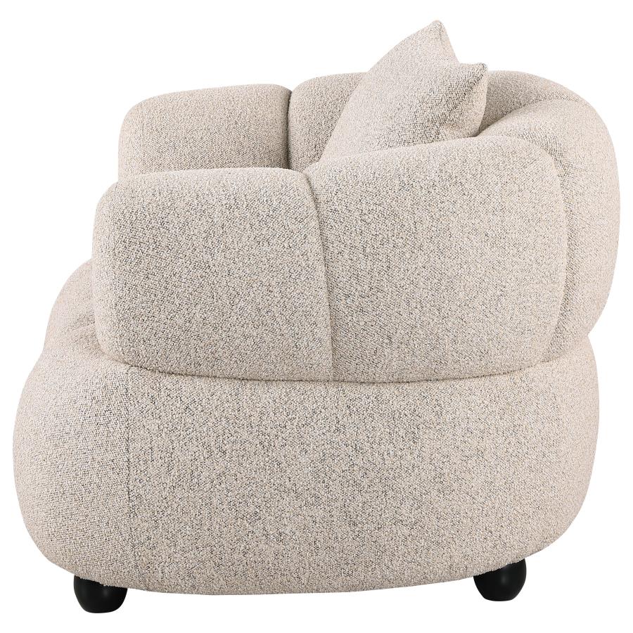 Whitney Contemporary Channel Tufted Boucle Upholstered Accent Chair - 503723