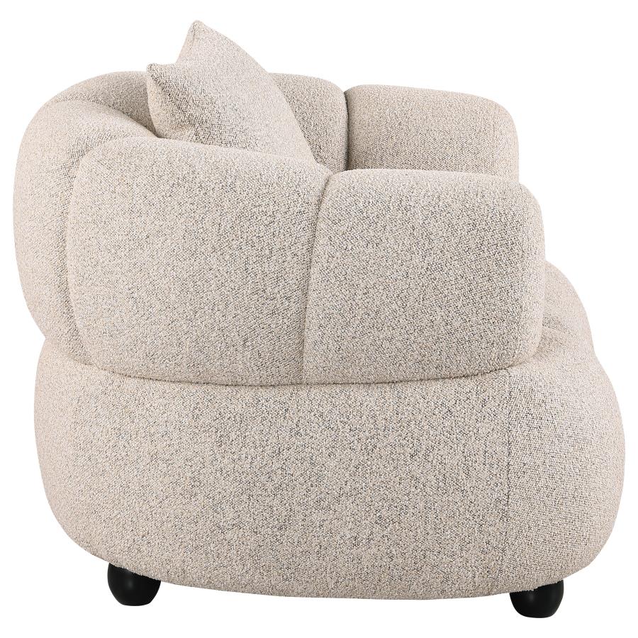 Whitney Contemporary Channel Tufted Boucle Upholstered Accent Chair - 503723