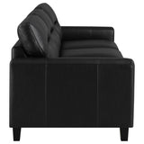 Scotland 2-piece Faux Leather Upholstered Sofa Set Black - 504664-S2