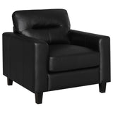 Scotland Faux Leather Upholstered Track Arm Chair Black - 504666