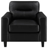 Scotland Faux Leather Upholstered Track Arm Chair Black - 504666