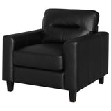 Scotland Faux Leather Upholstered Track Arm Chair Black - 504666