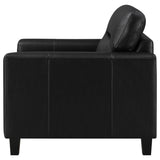 Scotland Faux Leather Upholstered Track Arm Chair Black - 504666