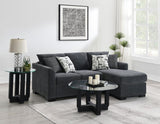 Storey Upholstered Sleeper Sectional Chaise Sofa Dark Grey - 504777