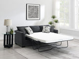 Storey Upholstered Sleeper Sectional Chaise Sofa Dark Grey - 504777