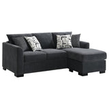 Storey Upholstered Sleeper Sectional Chaise Sofa Dark Grey - 504777