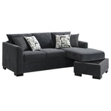 Storey Upholstered Sleeper Sectional Chaise Sofa Dark Grey - 504777