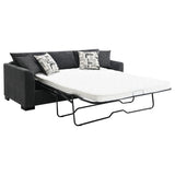 Storey Upholstered Sleeper Sectional Chaise Sofa Dark Grey - 504777
