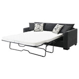 Storey Upholstered Sleeper Sectional Chaise Sofa Dark Grey - 504777