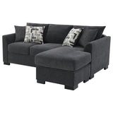 Storey Upholstered Sleeper Sectional Chaise Sofa Dark Grey - 504777