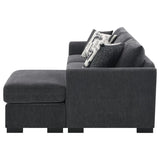 Storey Upholstered Sleeper Sectional Chaise Sofa Dark Grey - 504777