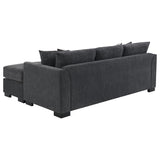 Storey Upholstered Sleeper Sectional Chaise Sofa Dark Grey - 504777