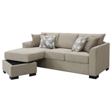Storey Upholstered Sleeper Sectional Chaise Sofa Camel - 504778