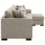 Storey Upholstered Sleeper Sectional Chaise Sofa Camel - 504778