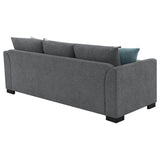 Storey Upholstered Sleeper Sectional Chaise Sofa Grey - 504779