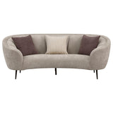 Ellorie 2-piece Upholstered Curved Sofa Set Beige - 504837-S2