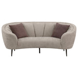 Ellorie 2-piece Upholstered Curved Sofa Set Beige - 504837-S2