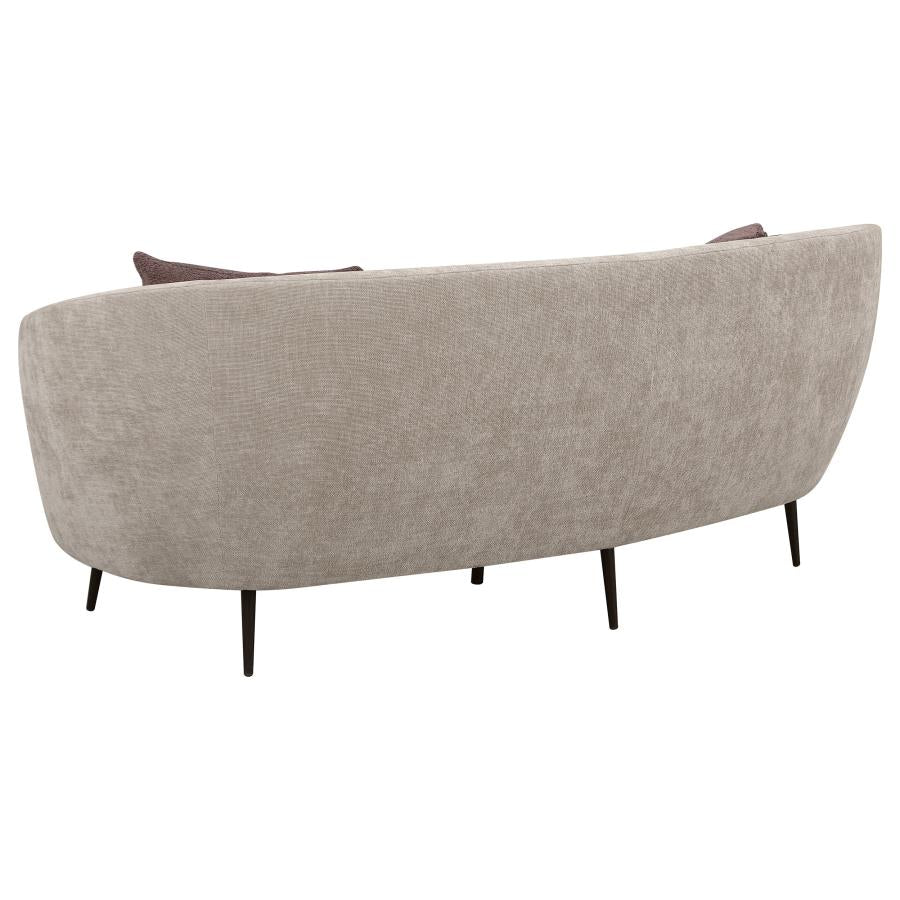 Ellorie 3-piece Upholstered Curved Sofa Set Beige - 504837-S3