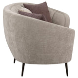 Ellorie 3-piece Upholstered Curved Sofa Set Beige - 504837-S3