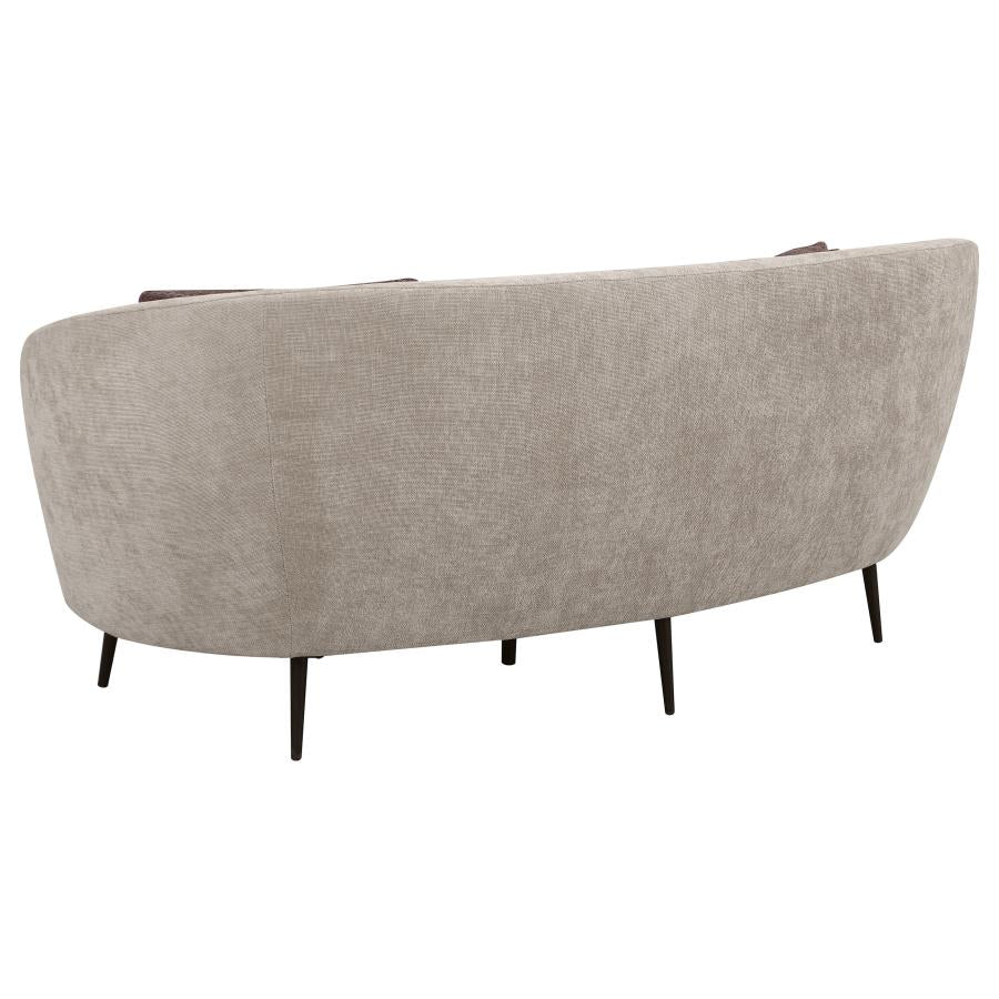 Ellorie 3-piece Upholstered Curved Sofa Set Beige - 504837-S3