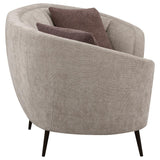 Ellorie 3-piece Upholstered Curved Sofa Set Beige - 504837-S3