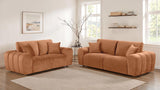 Burnett 2-piece Chenille Upholstered Sofa Set Burnt Orange - 504951-S2