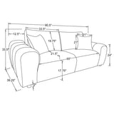 Burnett 2-piece Chenille Upholstered Sofa Set Burnt Orange - 504951-S2