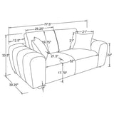Burnett 2-piece Chenille Upholstered Sofa Set Burnt Orange - 504951-S2