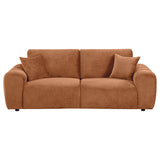 Burnett Chenille Upholstered Wide Arm Sofa Burnt Orange - 504951