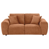 Burnett Chenille Upholstered Wide Arm Loveseat Burnt Orange - 504952