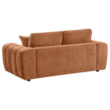 Burnett Chenille Upholstered Wide Arm Loveseat Burnt Orange - 504952