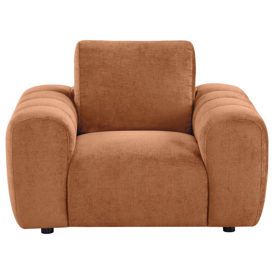 Burnett Chenille Upholstered Accent Chair Burnt Orange - 504953