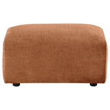 Burnett Chenille Upholstered Ottoman Burnt Orange - 504954