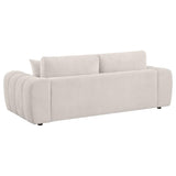 Burnett 3-piece Chenille Upholstered Sofa Set Ivory - 504955-S3
